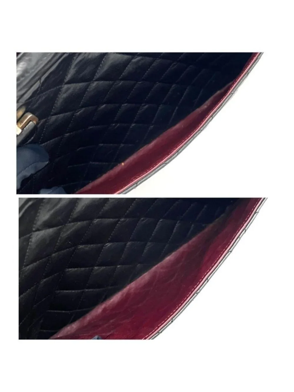 Chanel Chain Shoulder Bag Lambskin CC Logo Quilted Black